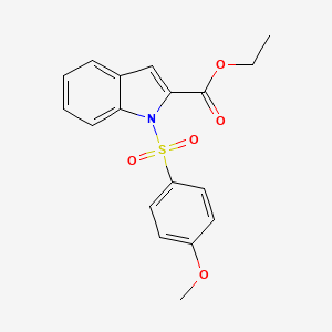 molecular formula C18H17NO5S B14821185 ethyl 1-((4-methoxyphenyl)sulfonyl)-1H-indole-2-carboxylate 