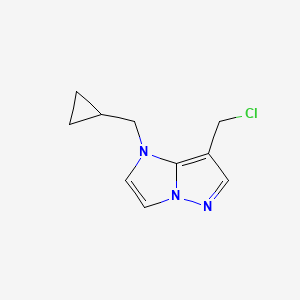 molecular formula C10H12ClN3 B1482123 7-(氯甲基)-1-(环丙基甲基)-1H-咪唑并[1,2-b]吡唑 CAS No. 2091618-71-0