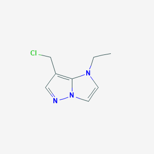 molecular formula C8H10ClN3 B1482134 7-(氯甲基)-1-乙基-1H-咪唑并[1,2-b]吡唑 CAS No. 2091199-33-4