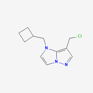 molecular formula C11H14ClN3 B1482135 7-(氯甲基)-1-(环丁基甲基)-1H-咪唑并[1,2-b]吡唑 CAS No. 2092800-20-7