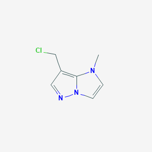 molecular formula C7H8ClN3 B1482136 7-(氯甲基)-1-甲基-1H-咪唑并[1,2-b]吡唑 CAS No. 1824407-94-4