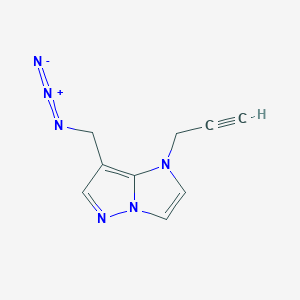 molecular formula C9H8N6 B1482144 7-（叠氮甲基）-1-（丙-2-炔-1-基）-1H-咪唑并[1,2-b]吡唑 CAS No. 2098057-42-0