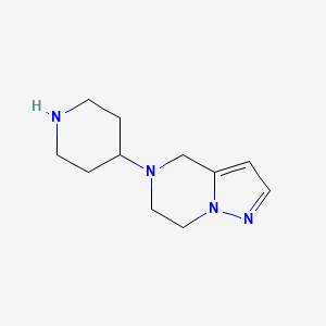 B1482153 5-(Piperidin-4-yl)-4,5,6,7-tetrahydropyrazolo[1,5-a]pyrazine CAS No. 2098026-96-9