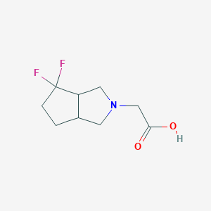 molecular formula C9H13F2NO2 B1482155 2-(4,4-difluorohexahydrocyclopenta[c]pyrrol-2(1H)-yl)acetic acid CAS No. 1870773-66-2