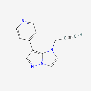 molecular formula C13H10N4 B1482158 1-(prop-2-yn-1-yl)-7-(pyridin-4-yl)-1H-imidazo[1,2-b]pyrazole CAS No. 2098057-64-6