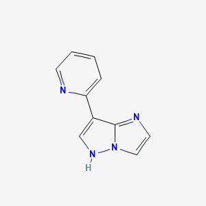 molecular formula C10H8N4 B1482161 7-(pyridin-2-yl)-1H-imidazo[1,2-b]pyrazole CAS No. 2098025-60-4