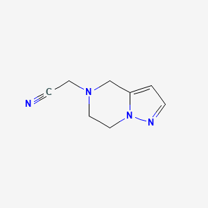 molecular formula C8H10N4 B1482173 2-(6,7-dihydropyrazolo[1,5-a]pyrazin-5(4H)-yl)acetonitrile CAS No. 2097945-41-8