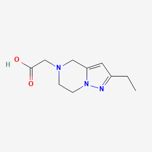 molecular formula C10H15N3O2 B1482174 2-(2-ethyl-6,7-dihydropyrazolo[1,5-a]pyrazin-5(4H)-yl)acetic acid CAS No. 2090942-82-6