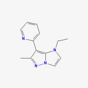 molecular formula C13H14N4 B1482180 1-乙基-6-甲基-7-(吡啶-2-基)-1H-咪唑并[1,2-b]吡唑 CAS No. 2098141-58-1
