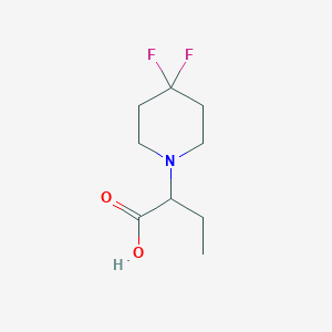 molecular formula C9H15F2NO2 B1482185 2-(4,4-Difluoropiperidin-1-yl)butanoic acid CAS No. 2000378-82-3