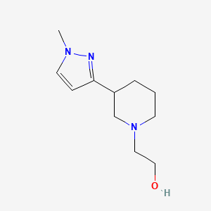 molecular formula C11H19N3O B1482186 2-(3-(1-methyl-1H-pyrazol-3-yl)piperidin-1-yl)ethan-1-ol CAS No. 2091651-55-5