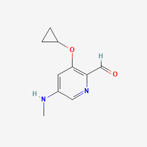 3-Cyclopropoxy-5-(methylamino)picolinaldehyde