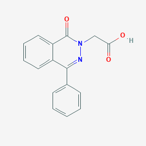 molecular formula C16H12N2O3 B148220 (1-氧代-4-苯基酞嗪-2(1H)-基)乙酸 CAS No. 127828-88-0