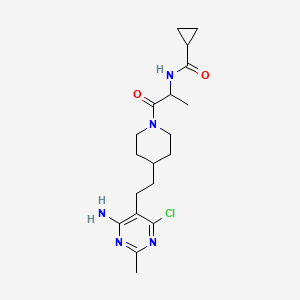 N-(1-(4-(2-(4-Amino-6-chloro-2-methylpyrimidin-5-yl)ethyl)piperidin-1-yl)-1-oxopropan-2-yl)cyclopropanecarboxamide