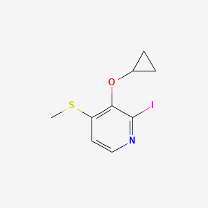 3-Cyclopropoxy-2-iodo-4-(methylthio)pyridine