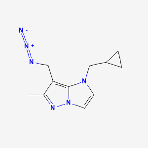 molecular formula C11H14N6 B1482212 7-(叠氮甲基)-1-(环丙基甲基)-6-甲基-1H-咪唑并[1,2-b]吡唑 CAS No. 2098026-26-5