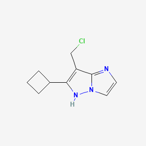 molecular formula C10H12ClN3 B1482220 7-(氯甲基)-6-环丁基-1H-咪唑并[1,2-b]吡唑 CAS No. 2091199-25-4