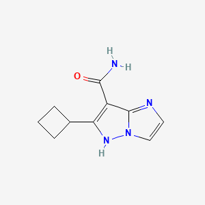 molecular formula C10H12N4O B1482226 6-环丁基-1H-咪唑并[1,2-b]吡唑-7-甲酰胺 CAS No. 2097970-24-4