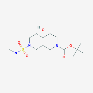molecular formula C15H29N3O5S B1482229 叔丁基7-[(二甲氨基)磺酰基]-4a-羟基八氢-2,7-萘啶-2(1H)-羧酸酯 CAS No. 2096985-61-2