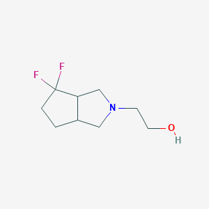 molecular formula C9H15F2NO B1482233 2-(4,4-二氟六氢环戊[c]吡咯-2(1H)-基)乙醇 CAS No. 1871895-72-5