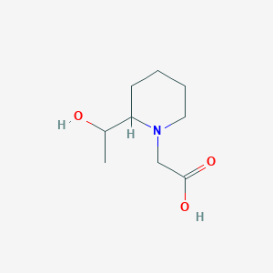 molecular formula C9H17NO3 B1482234 2-(2-(1-Hydroxyethyl)piperidin-1-yl)acetic acid CAS No. 1862865-06-2