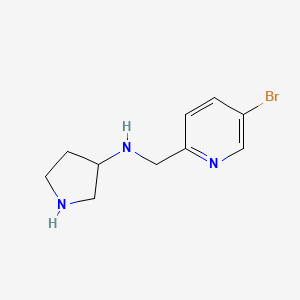 molecular formula C10H14BrN3 B1482235 N-[(5-Bromopyridin-2-yl)methyl]pyrrolidin-3-amine CAS No. 1875493-48-3