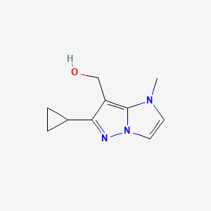 molecular formula C10H13N3O B1482236 (6-cyclopropyl-1-methyl-1H-imidazo[1,2-b]pyrazol-7-yl)methanol CAS No. 2098057-90-8
