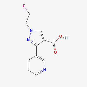 molecular formula C11H10FN3O2 B1482250 1-(2-fluoroethyl)-3-(pyridin-3-yl)-1H-pyrazole-4-carboxylic acid CAS No. 2097984-63-7