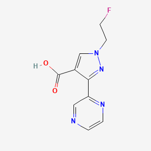 molecular formula C10H9FN4O2 B1482252 1-(2-fluoroethyl)-3-(pyrazin-2-yl)-1H-pyrazole-4-carboxylic acid CAS No. 2098093-74-2