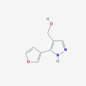 molecular formula C8H8N2O2 B1482262 (3-(furan-3-yl)-1H-pyrazol-4-yl)methanol CAS No. 908271-40-9