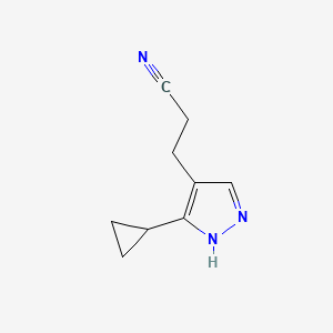 3-(3-cyclopropyl-1H-pyrazol-4-yl)propanenitrile