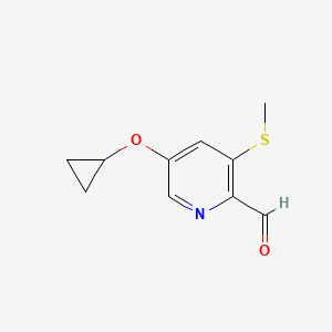 5-Cyclopropoxy-3-(methylthio)picolinaldehyde