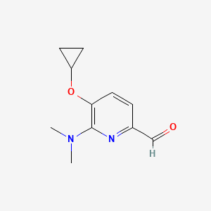 5-Cyclopropoxy-6-(dimethylamino)picolinaldehyde