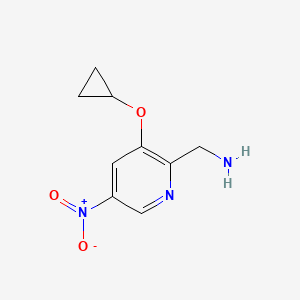 (3-Cyclopropoxy-5-nitropyridin-2-YL)methanamine