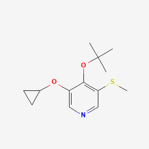 4-Tert-butoxy-3-cyclopropoxy-5-(methylthio)pyridine