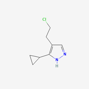 molecular formula C8H11ClN2 B1482294 4-(2-chloroethyl)-5-cyclopropyl-1H-pyrazole CAS No. 2091636-90-5