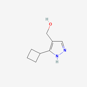 molecular formula C8H12N2O B1482299 (3-cyclobutyl-1H-pyrazol-4-yl)methanol CAS No. 2090967-42-1