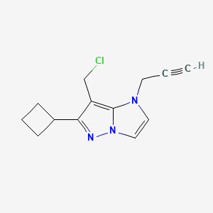 molecular formula C13H14ClN3 B1482302 7-(chloromethyl)-6-cyclobutyl-1-(prop-2-yn-1-yl)-1H-imidazo[1,2-b]pyrazole CAS No. 2098058-40-1