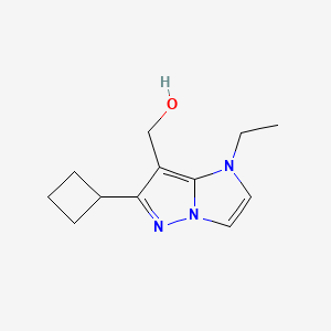 molecular formula C12H17N3O B1482317 (6-cyclobutyl-1-ethyl-1H-imidazo[1,2-b]pyrazol-7-yl)methanol CAS No. 2098026-67-4