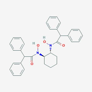 molecular formula C34H34N2O4 B148234 N,N'-((1R,2R)-Cyclohexane-1,2-diyl)bis(N-hydroxy-2,2-diphenylacetamide) CAS No. 860036-16-4