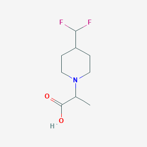 molecular formula C9H15F2NO2 B1482342 2-(4-(ジフルオロメチル)ピペリジン-1-イル)プロパン酸 CAS No. 1850037-77-2