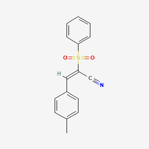 (2E)-3-(4-methylphenyl)-2-(phenylsulfonyl)prop-2-enenitrile