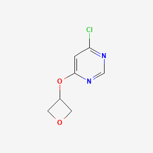 molecular formula C7H7ClN2O2 B1482343 4-Chloro-6-(oxetan-3-yloxy)pyrimidine CAS No. 1598358-04-3
