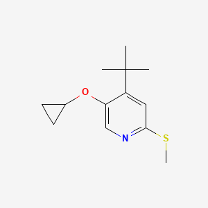 4-Tert-butyl-5-cyclopropoxy-2-(methylthio)pyridine