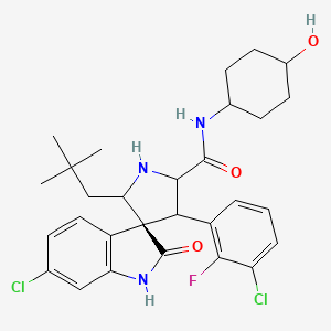 (3S)-6-chloro-3'-(3-chloro-2-fluorophenyl)-5'-(2,2-dimethylpropyl)-N-(4-hydroxycyclohexyl)-2-oxospiro[1H-indole-3,4'-pyrrolidine]-2'-carboxamide