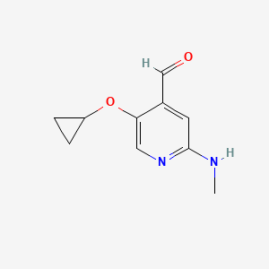 5-Cyclopropoxy-2-(methylamino)isonicotinaldehyde