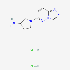 molecular formula C9H14Cl2N6 B1482359 1-{[1,2,4]Triazolo[4,3-b]pyridazin-6-yl}pyrrolidin-3-amin Dihydrochlorid CAS No. 2097994-23-3