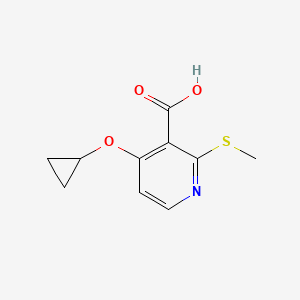 4-Cyclopropoxy-2-(methylthio)nicotinic acid