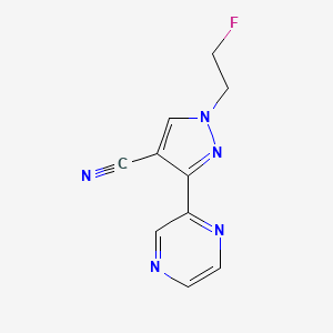 molecular formula C10H8FN5 B1482367 1-(2-fluoroethyl)-3-(pyrazin-2-yl)-1H-pyrazole-4-carbonitrile CAS No. 2098082-93-8