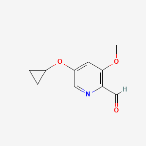 5-Cyclopropoxy-3-methoxypicolinaldehyde